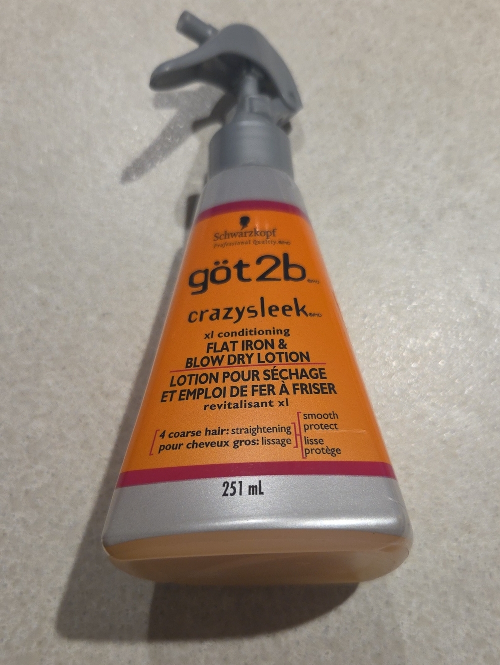 Schwarzkopf got2b Crazysleek Orange Flat Iron & Blow Dry Lotion - 251 ml